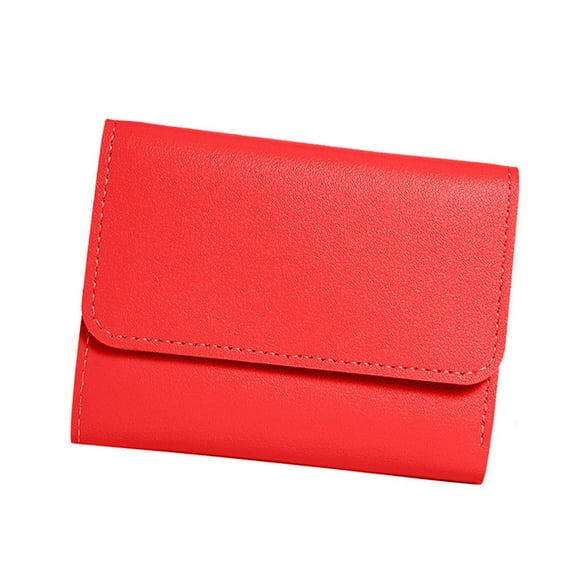 Multipurpose Compact Ladies Slim Short Wallet Soft PU Leather Mini Small Purse with Multi Card Slots for Everyday Use