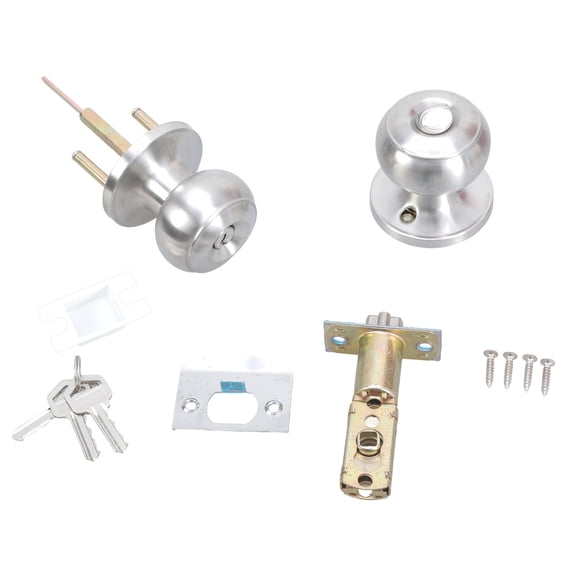 Multipurpose Contemporary Door Knobs Privacy Locks Square Rosettes Portable Accessory for Bedroom or Bath Daily Use