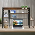 thumbnail image 1 of Multipurpose Countertop Display Shelf Metal Desktop Adjustable Feet Bookshelf, 1 of 10