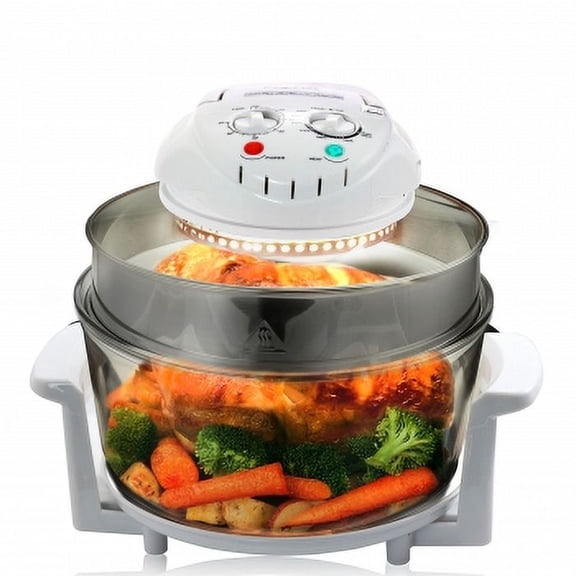 Multipurpose Countertop Halogen Oven Air Fryer, White