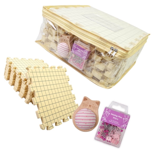 Multipurpose Crochet Blocking Mats For Craft Sewing Projects Featuring Connectable Cushioning Alignment Maker