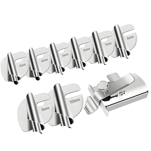 Multipurpose Curved Hemming Presser Foot 3-10MM Set with Sewing Seam Guide For Tailoring And Fabric Hemming