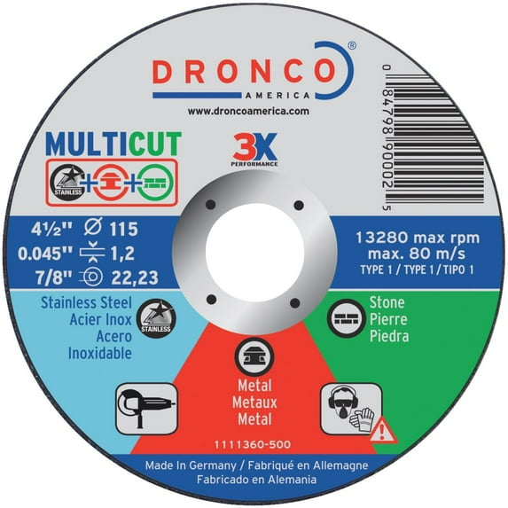 Ali Industries Multipurpose Cut-Off Wheel Multi Material Cutting Wheel - White