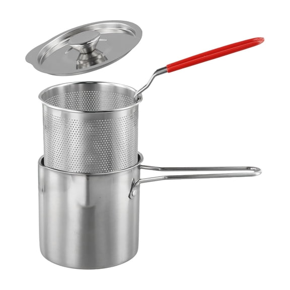 Multipurpose Deep Frying Pot with Handles Milk Pot Stainless Steel Small Pot