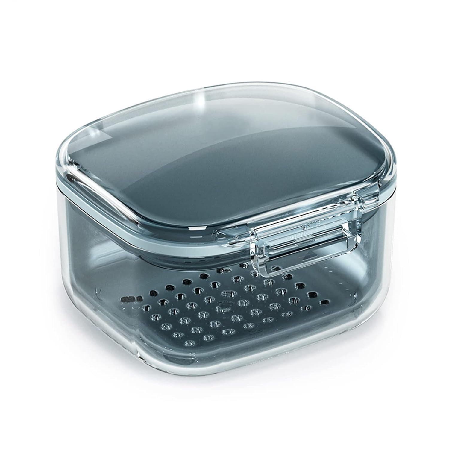 Multipurpose Denture Bath Case with Strainer Basket, Three Layered ...