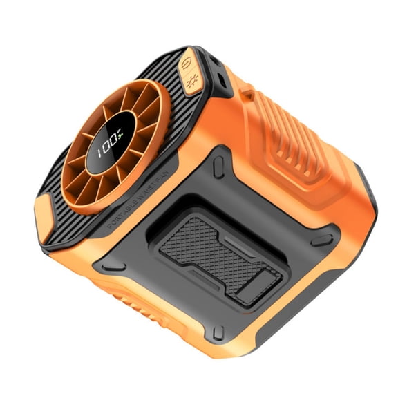 Multipurpose Desk Fan 100 Levels Winds Control And Waist Straps Fan For Outdoor Camping