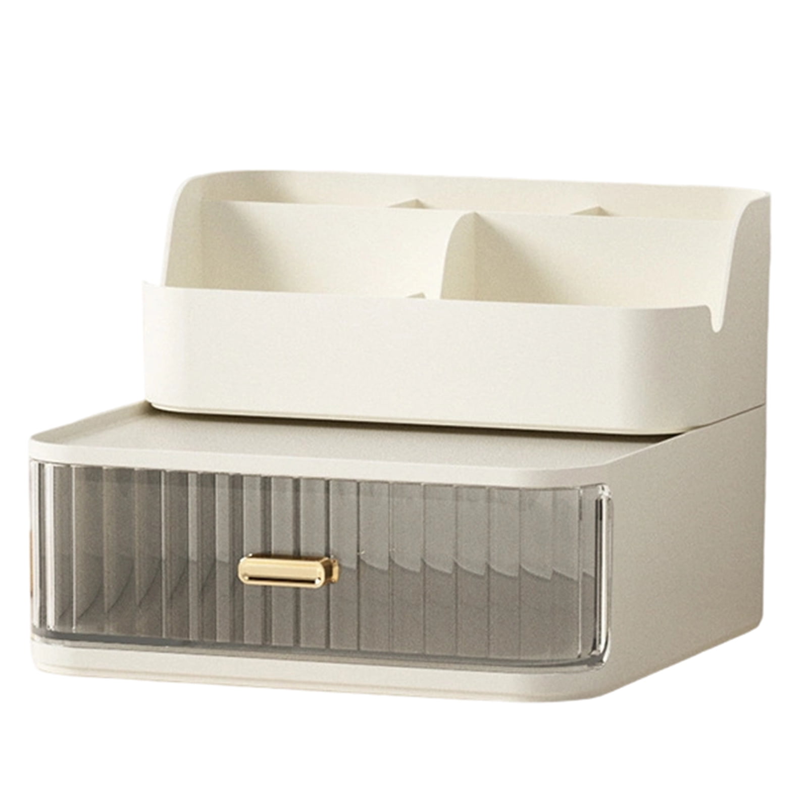 Multipurpose Desktop Organiser Trays with Clear Drawer Stackable Plastic Storage Box Container For Cosmetics Pens Marker