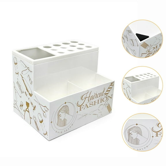 Multipurpose Desktop Organizer - Salon Hairdressing Scissors Rack Salon Organizer,Shear Holder,Barber Scissors Holder Box for Brushes, Hairstyling Clips Combs
