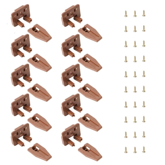 Multipurpose Drawer Slide Fittings Hardware Set 10 Pack Sturdy and Metal Materials Home Accessory for Daily Use