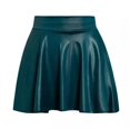 thumbnail image 1 of Multipurpose Elastic Mini Short Skirt Women Faux Leather Skirts High Waist For Skater Work Nightclub, 1 of 10