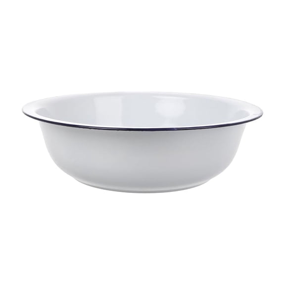 Multipurpose Enameled Kitchenwares Bowl Practical Enamelware Mixing Bowl White Washing Basin Kitchen Essential
