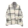 thumbnail image 1 of Multipurpose Flannel Shawl Blanket with Button Closure | Wearable Cape for Office Home & Travel | Soft Fleece Wrap 59x20 Inches | 1 Piece, 1 of 5