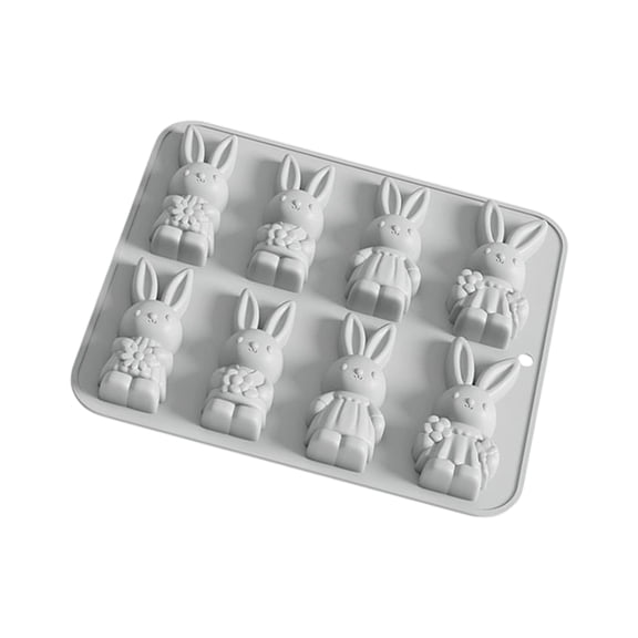 Multipurpose Flexible Silicone Party Dessert Mold Rabbits Shape Mould for Baking Cakes and Ice Cream