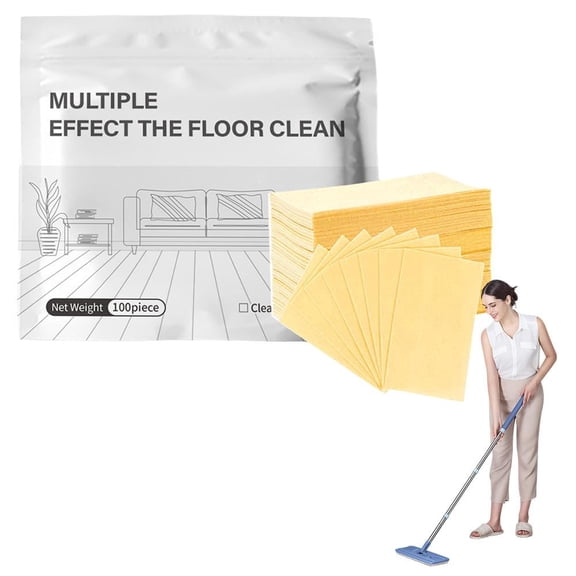 Multipurpose Floor Cleaning Tablets, 100Pcs Concentrated Dissolving Sheets for Tile, Wood, Laminate, Streak-Free Shine, Eco-Friendly Home Mop Solution