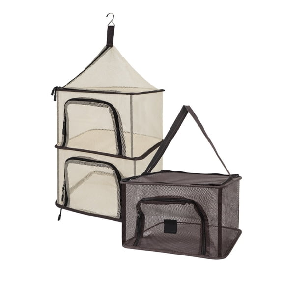 lanema Square Foldable Meshes Drying Rack 4 Layer Dish Drying Station For Outdoor Activities Compact Storage Solution