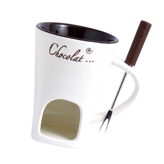 Elegant Fondue Mug Chocolate Melting Cup Multipurpose Fondue Mug For Chocolate Caramels And Treat With Tealight Holders