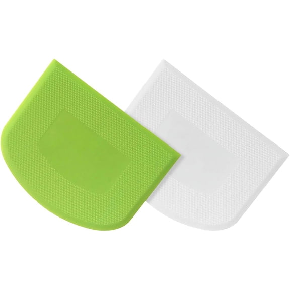 Multipurpose Food Scrapers, Dough Scraper With Measurement Scale, Flexible And Heat-Resistant Plastic For Non-Residue Scraping, Easy Cleaning And Wide Range Of Uses (2 Pieces)