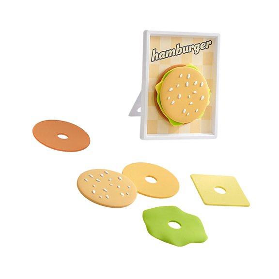 Multipurpose Food Themed Silicone Coasters And Trivet Hamburger Pattern Cup Mats