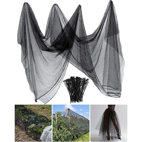Multipurpose Garden Insect & Bird Netting, Breathable Mosquito Bug Barrier Screen, Outdoor Protective Mesh for Patio, Balcony, Gazebo, Vegetable and Fruit Plants