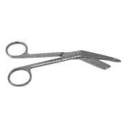 Multipurpose Gauze Scissors 5.5" Stainless Steel Comfortable Grip Angled Blades Round Tip - Silver Stars Print