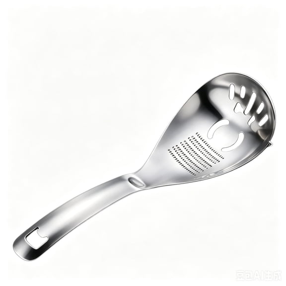Multipurpose Grinding Spoon, 5-In-1 Stainless Steel Slotted Spoon Cooking Grater Masher Spoons for Home Kitchen
