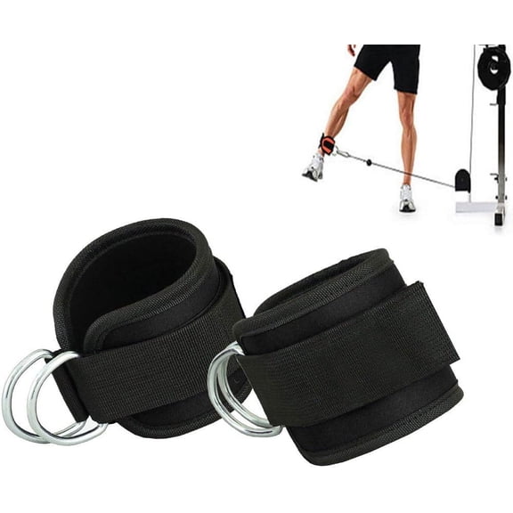 Multipurpose Gym Ankle, Quick Closure Adjustable Ankle Straps with Neoprene Padding, Super Comfortable Cuffs for Men Women