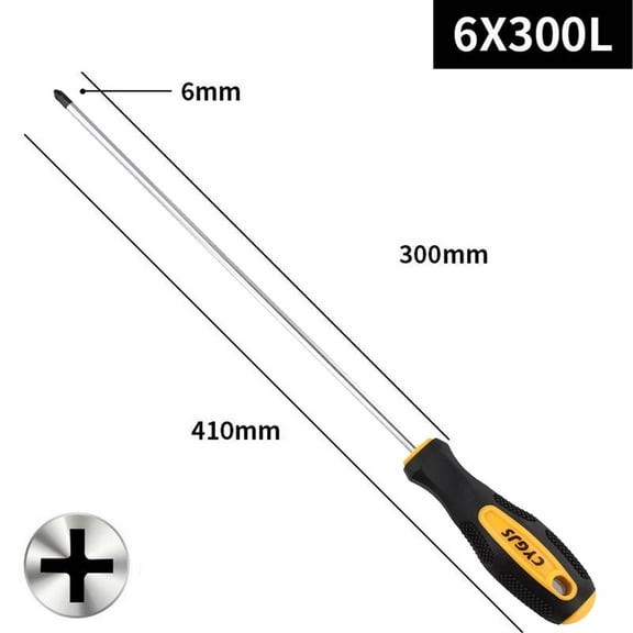Multipurpose Handle Screwdrivers With Magnetic Insulated Security Repair Hand Tools Cross/Straight Type Screw Driver 30Cm Long