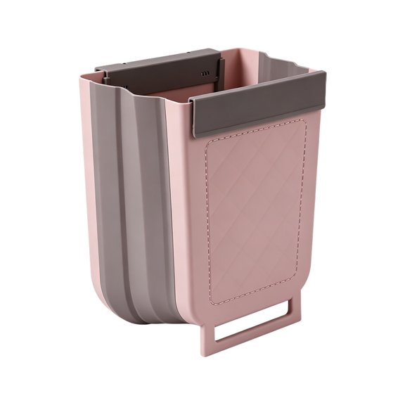 Multipurpose Hanging Collapsible Trash Can for Kitchen, Foldable Hanging Trash Can, Space Saving Expandable Waste Bin Plastic Garbage Can for Cabinet Door, Office, Bathrooms