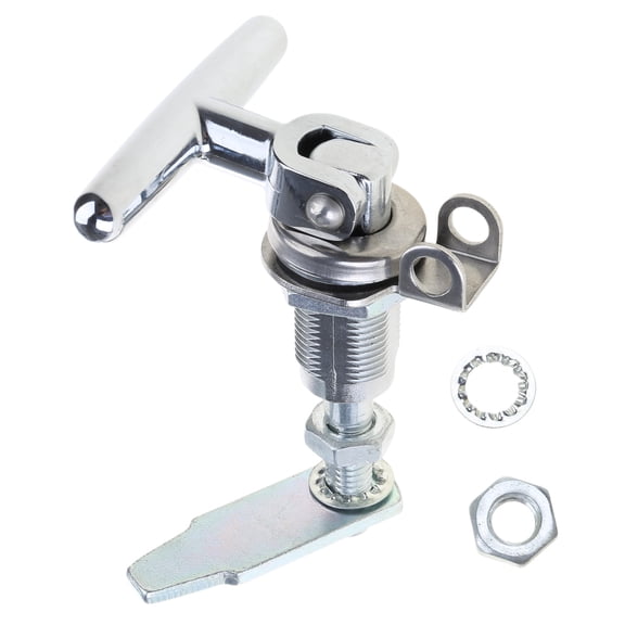 Multipurpose Heavy Duty Foldable T Handle Draw Latchs Lock Secure Adjustable 7mm Easy Installs for Safety Door Closure