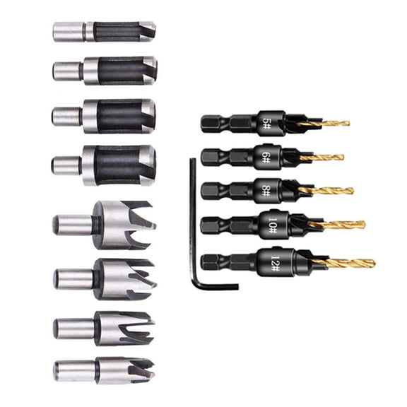 Multipurpose Hexagonal Shank Drill Bit Set Screw Countersunk Drilling Bits Reaming Wood Working Drill Bits Accessories