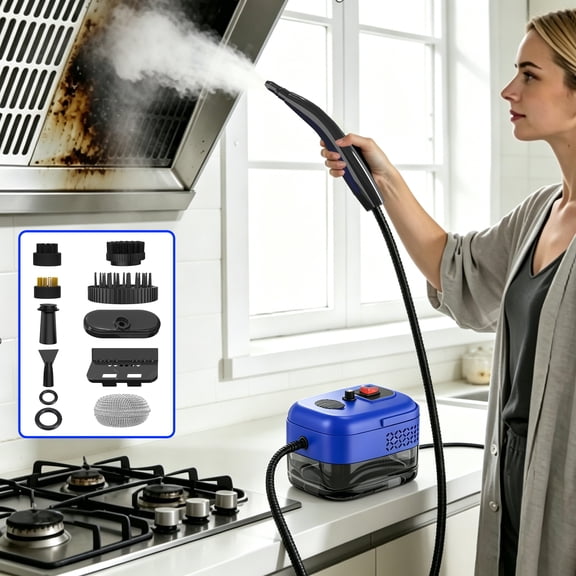 Multipurpose High Pressure Steam Cleaner with 6 Adjustable Steam Levels, 230F High Temperature Steam, 3 Bar High Pressure, 1500W High Power, 11 PCS Accessories, Handheld Steam Cleaner, Multi-Surface