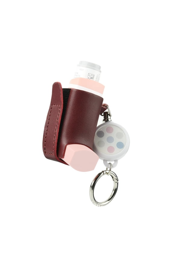 Multipurpose Inhaler Holder Keychains Retractable Clip Replacement Stretch Clips Inhaler Holders PU Travel Pouches