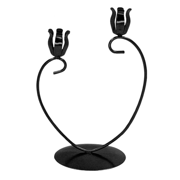 Multipurpose Iron Candle Holders Nordic Elegant Flower Shape Metal Taper Candlestick Candelabra for Various Room Setting