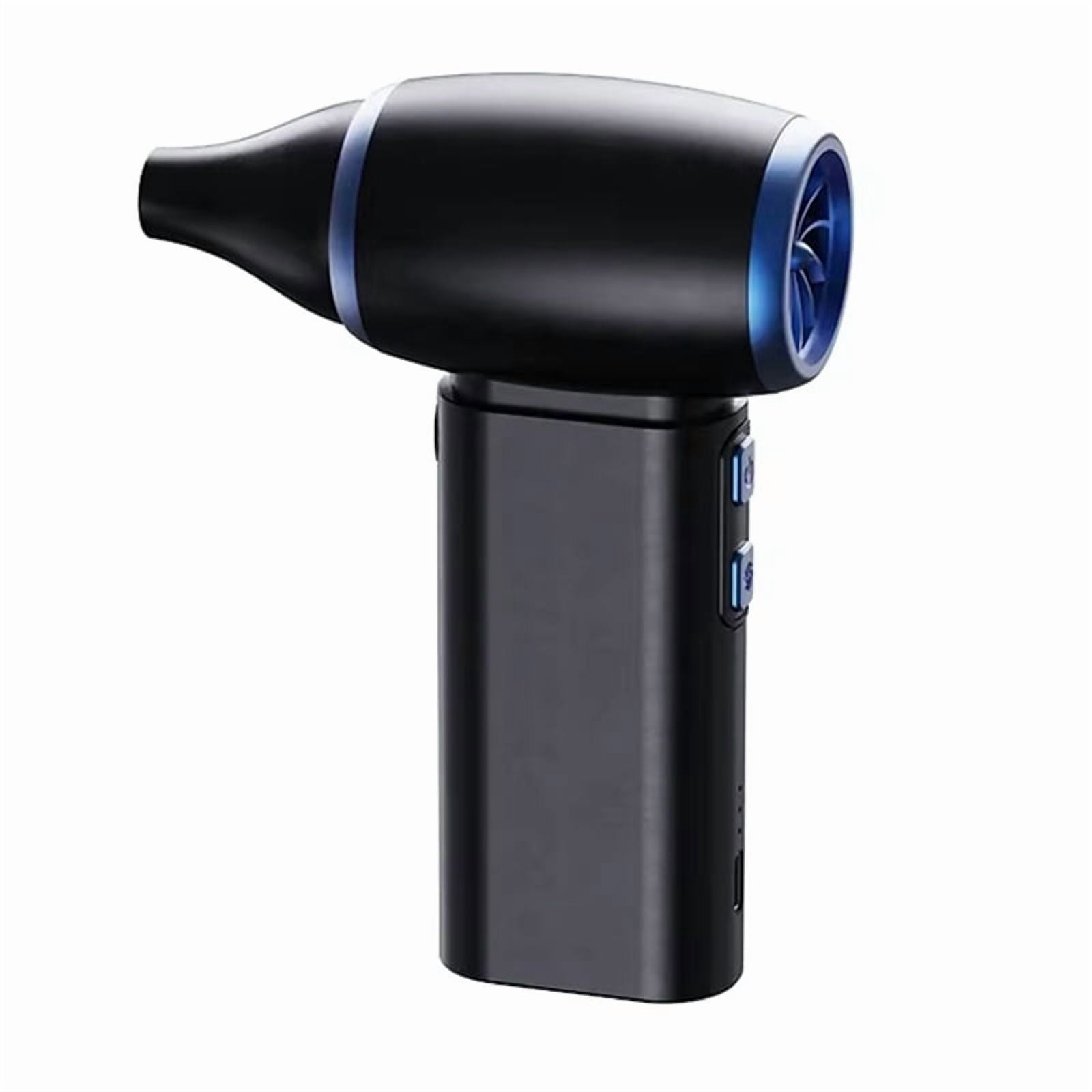 Multipurpose Jet Fan Jet Dry Blower 3 Speeds Leaf Blower Cordless for Cars Computer Keyboards and Outdoor Use Black