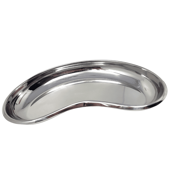 Multipurpose Kidney Tray Stainless Steel Basin Rounded Edges Lab Tray Instruments Storage - 12"