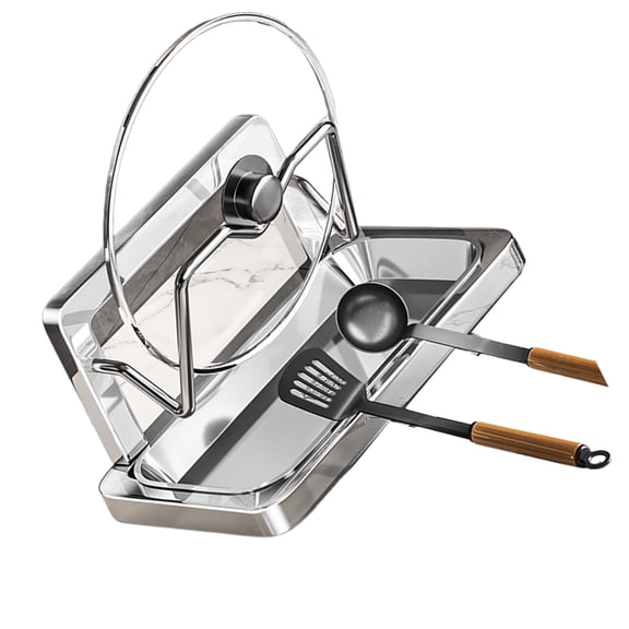 Multipurpose Kitchen Counter Stainless Steel Pots and Pan Lid Organiser Storage Rack Cutting Board Organiser