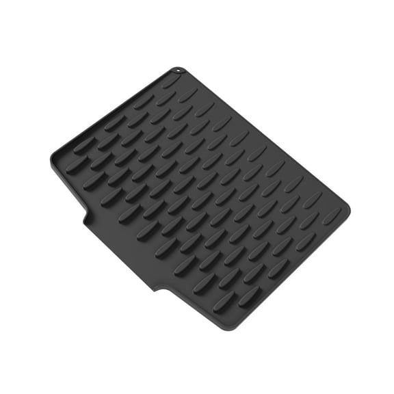 Multipurpose Kitchen Drip Tray With Sloped Drainage Channel Silicone Base Drying Mat For Dishes Utensils