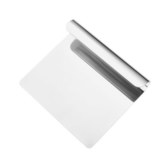Multipurpose Kitchen Gadget, Stainless Steel Food Scooper with Wide Range Applications, Cutting-board Scraper for Dough, Cakes, Baking, Pastry