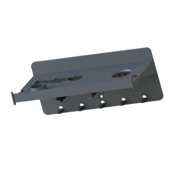 Multipurpose Kitchen Organizers for Mixer Accessories 7 Slots 5 Hooks Not Drilling Required Wall Mounted Storage Rack