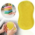 thumbnail image 1 of Multipurpose Kitchen Scrub Sponges 2026 Upgrade, Reusable Microfiber Washable Non-Scratch Sponges for Kitchen, Bathroom, Car Cleaning, Durable & Tear-Resistant, High Absorption, A4-Yellow, 1 of 5