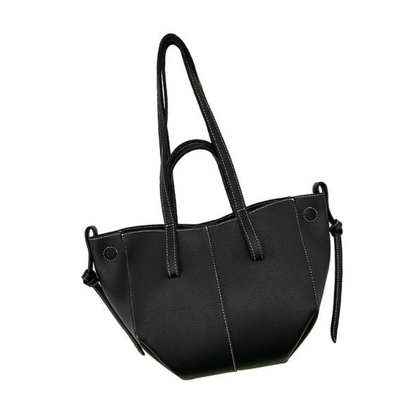 Multipurpose Korean Shoulder Bag PU Large Capacity Handbag Stylish Women's Carryall for Commuters and Students