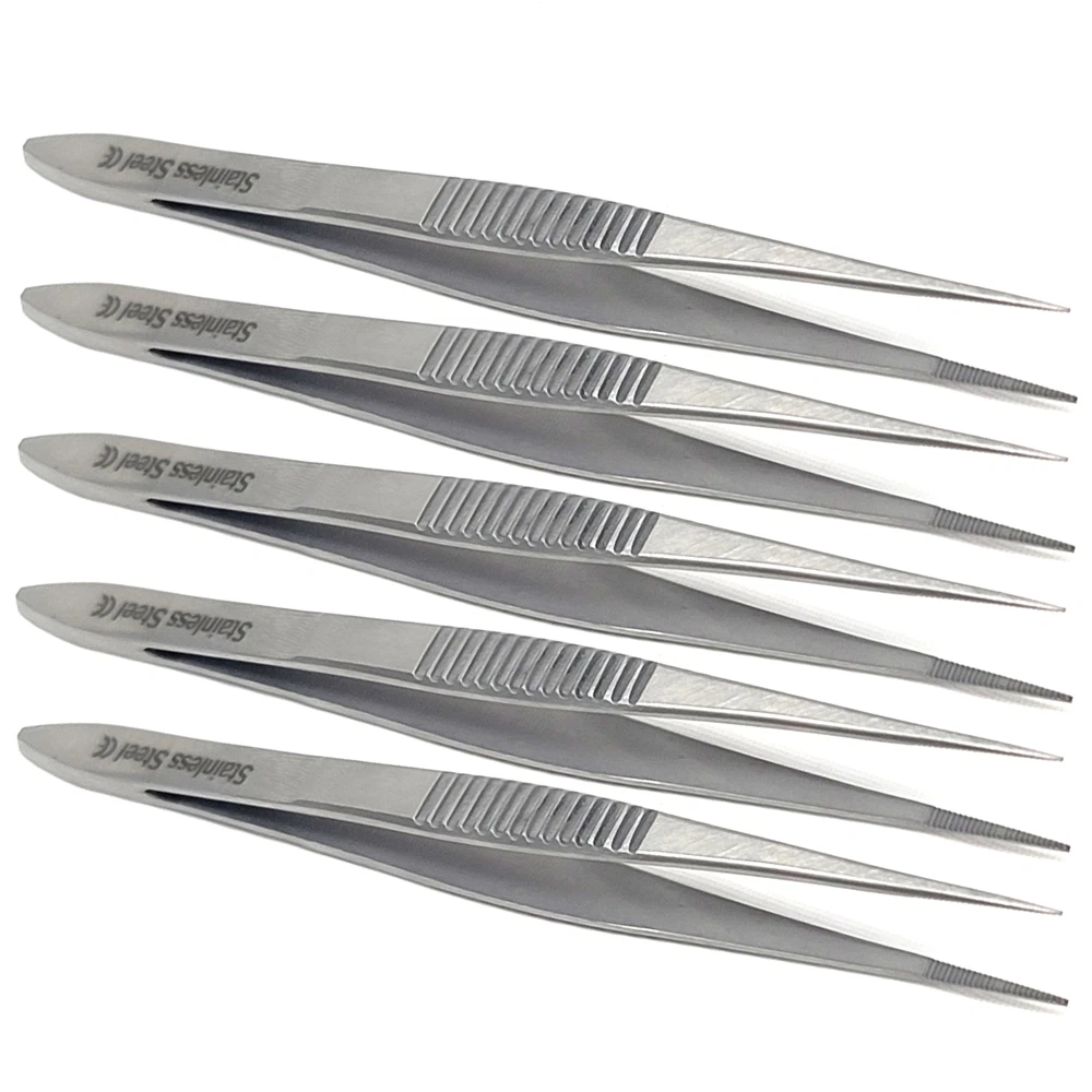 Multipurpose Lab Tweezers with Straight & Curved Serrated Tips Made of ...