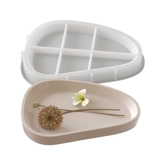 Multipurpose Large Oval Plate Shaped Silicone Tray Adds Warmth Portable for Home Gatherings And Coffee Shop Displays