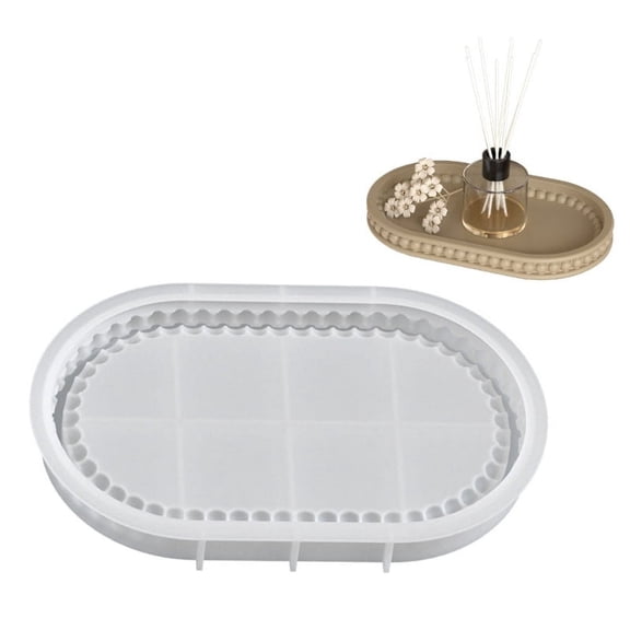 Multipurpose Large Oval Plate Shaped Silicone Tray Adds Warmth Portable for Home Gatherings And Coffee Shop Displays