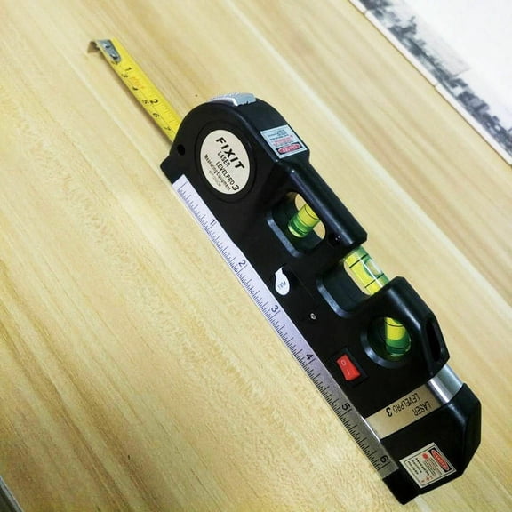 Multipurpose Laser Level Vertical Horizon Measuring Tape Aligner Metric Rulers