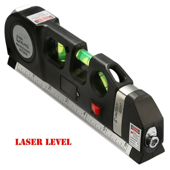 Multipurpose Laser Level Vertical Horizon Measuring Tape Aligner Metric Rulers