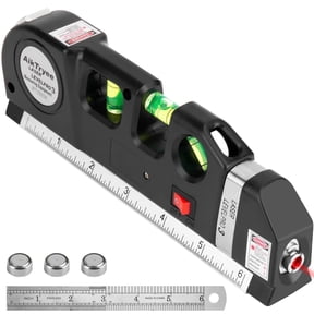 AikTryee Multipurpose Laser Level, ABS Construction, with Metric Scale and Tape Measure, for Precise Measurement, Home Improvement, Installation