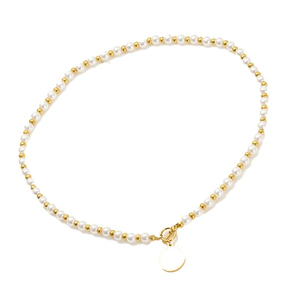 Multipurpose Layering Necklace with Pearls Chain And Shell Pendant Jewelry For Commute Date Work Banquet And Casual Wear