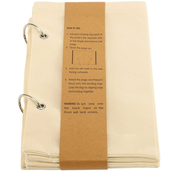 Multipurpose Linen Fabric Sketchbook Foldable Fabric Notebook Art Journaling Book for Drawing and Stitching Art Craft