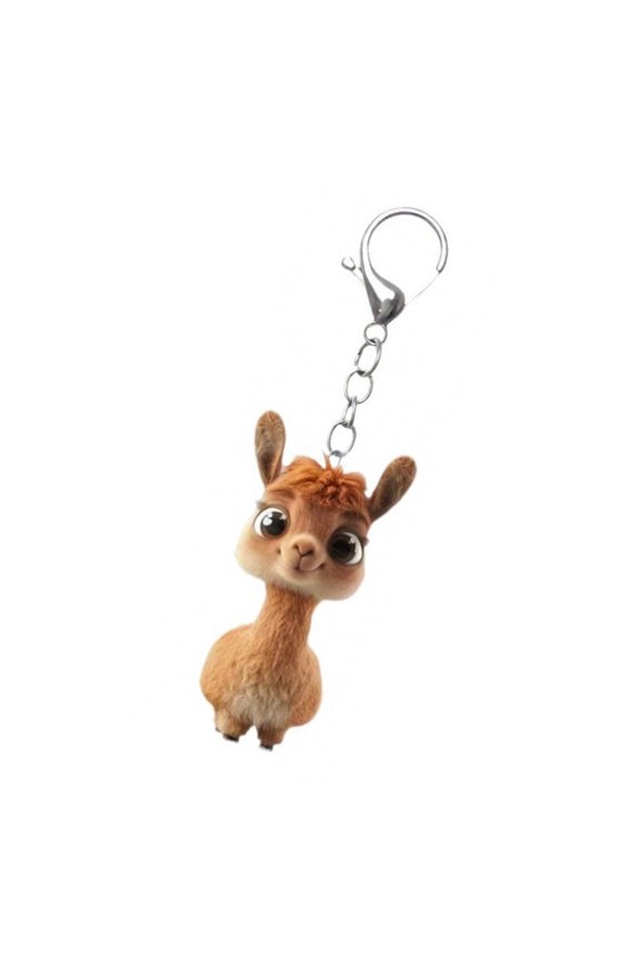 Multipurpose Lovely Alpacas Keychain In Sturdy Acrylic Materials Decoration for Enthusiasts of All Ages Use